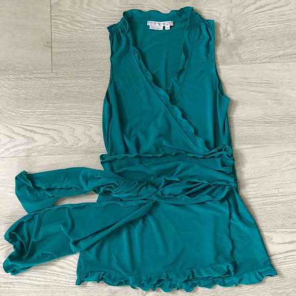 “To the Max” Versatile Sleeveless Wrap Top Teal - Picture 16 of 16